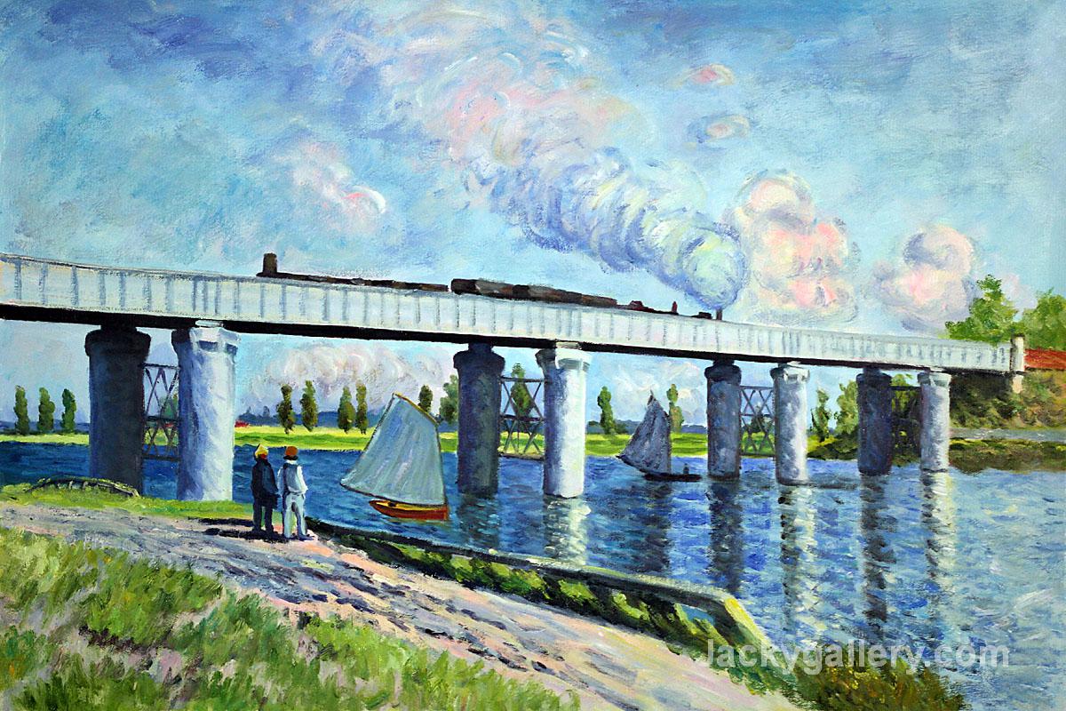Rainway Bridge at Argenteuil by Claude Monet paintings reproduction